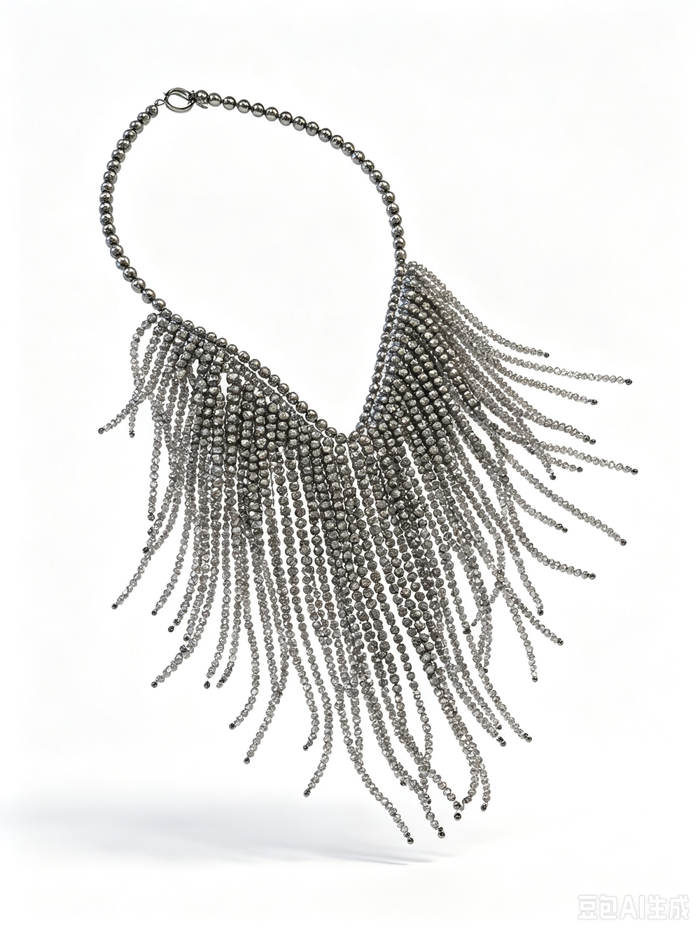Brunello Cucinelli fringe beaded bib necklace